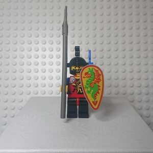 LEGO Dragon Knight Minifigure with Shield and Halberd Axe - Castle